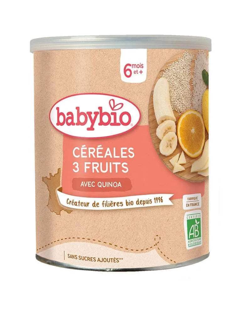 Babybio Céréales 3 Fruits avec Quinoa Bio - 220g - Babybio - Alimentation pour bébé Maroc -www.babyboss.ma
