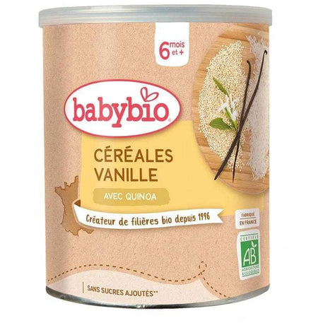 Babybio Céréales Vanille avec Quinoa Bio – Céréales Instantanées pour Bébé 220g - Babybio - Alimentation pour bébé Maroc -www.babyboss.ma