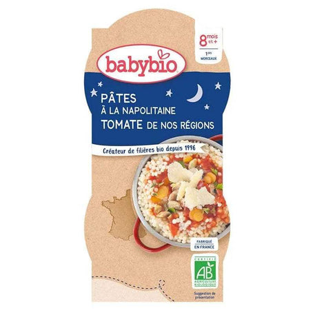 Babybio Pâtes Tomate à la Napolitaine 2x200g - Babybio - Alimentation pour bébé Maroc -www.babyboss.ma