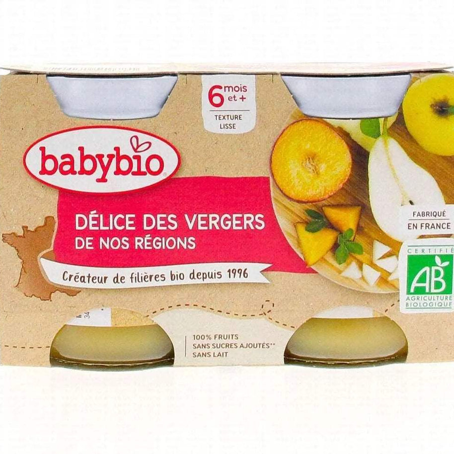 Babybio Petits Pots bébé Délice des vergers - Babybio - pour bébé Maroc -www.babyboss.ma