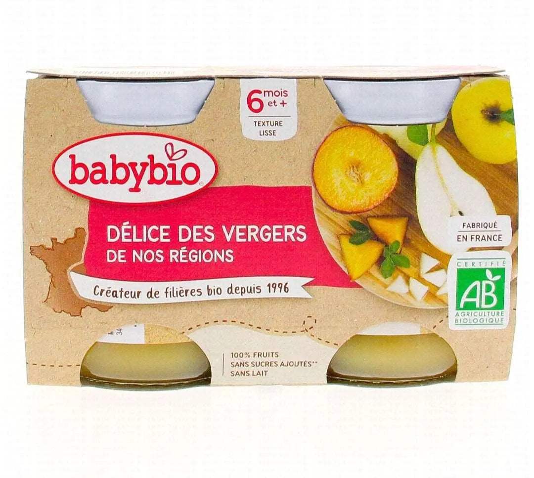 Babybio Petits Pots bébé Délice des vergers - Babybio - pour bébé Maroc -www.babyboss.ma