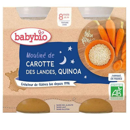 Babybio Pot bonne nuit Carotte & Quinoa 2x200g - Babybio - Alimentation pour bébé Maroc -www.babyboss.ma