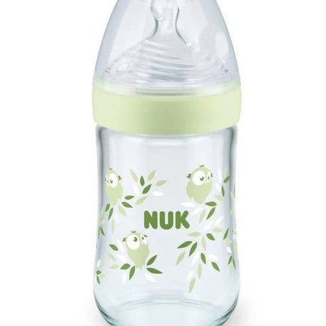 Biberon En Verre Nature Sens 240ml NUK - Vert - NUK - Biberon pour bébé Maroc -www.babyboss.ma