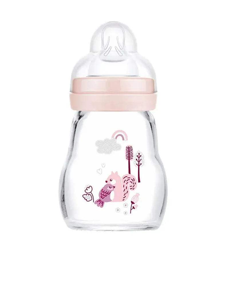 Biberon MAM en verre 170ml - Rose - MAM - Biberon pour bébé Maroc -www.babyboss.ma