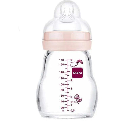 Biberon MAM en verre 170ml - Rose - MAM - Biberon pour bébé Maroc -www.babyboss.ma
