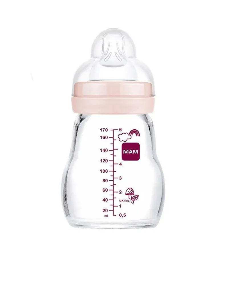 Biberon MAM en verre 170ml - Rose - MAM - Biberon pour bébé Maroc -www.babyboss.ma