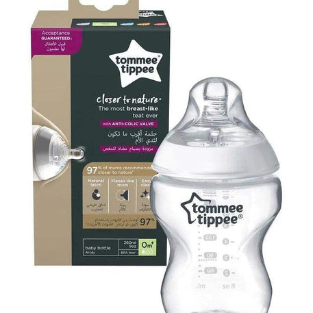 Biberon Tommee Tippee Closer to Nature 0m+ - 260ml - Tommee Tippee - Biberon pour bébé Maroc -www.babyboss.ma