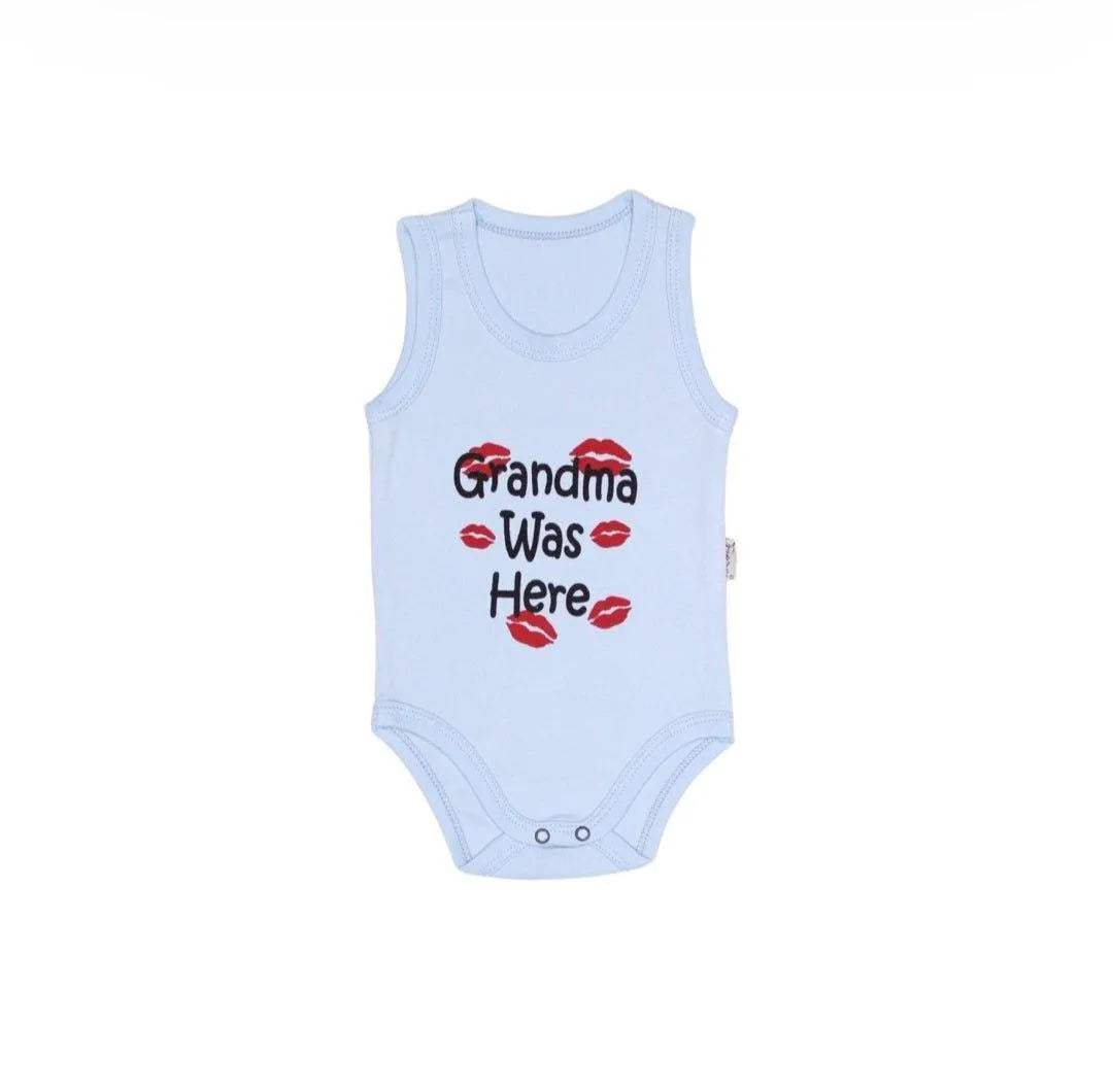 Body bebe grandma was here 100% cotton - Findik - pour bébé Maroc -www.babyboss.ma
