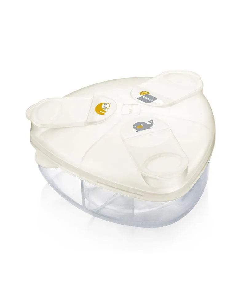 Boîte Doseuse de lait 3 compartiments MAM- Ivoire - MAM - Doseurs de Lait pour bébé Maroc -www.babyboss.ma