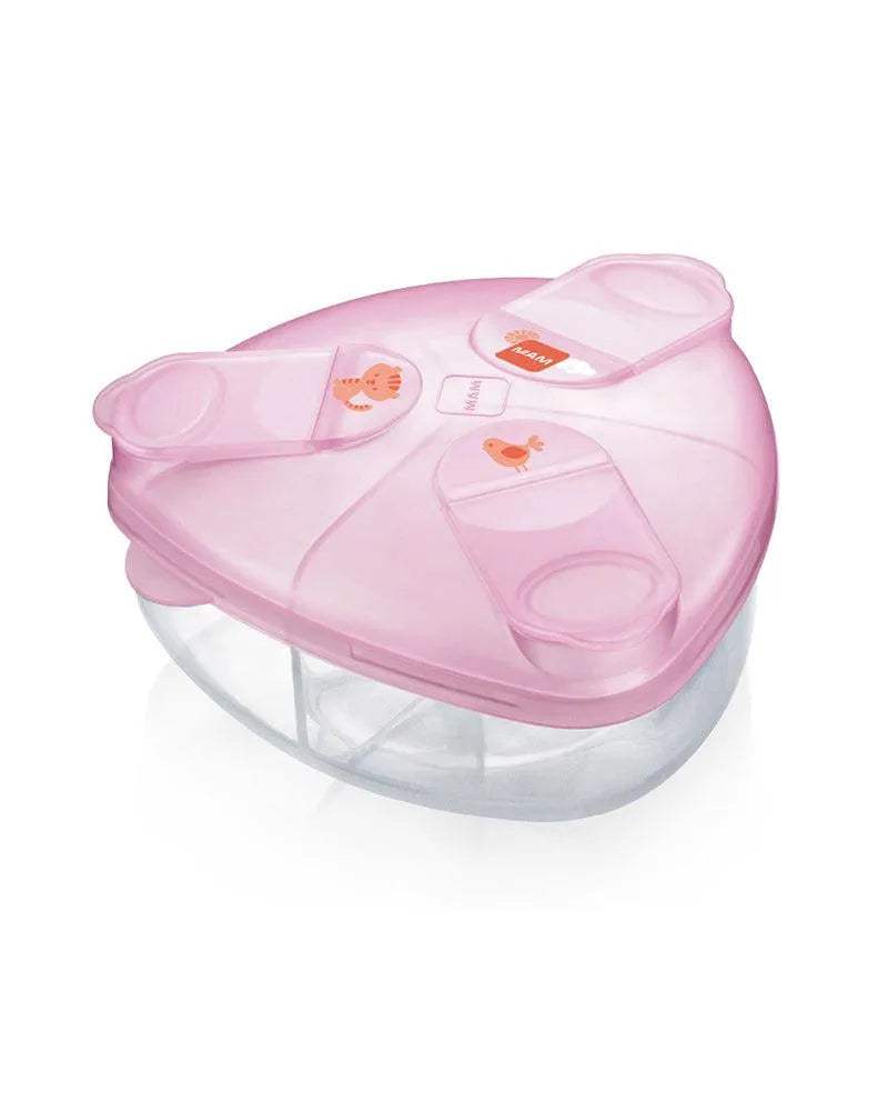 Boîte Doseuse de lait 3 compartiments MAM- Rose - MAM - Doseurs de Lait pour bébé Maroc -www.babyboss.ma