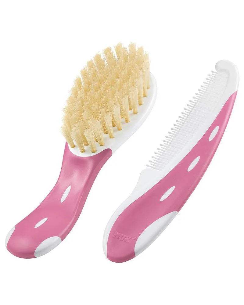 Brosse et Peigne Bébé Extra Souple NUK - Rose - NUK - Hygiène et Soin pour bébé Maroc -www.babyboss.ma