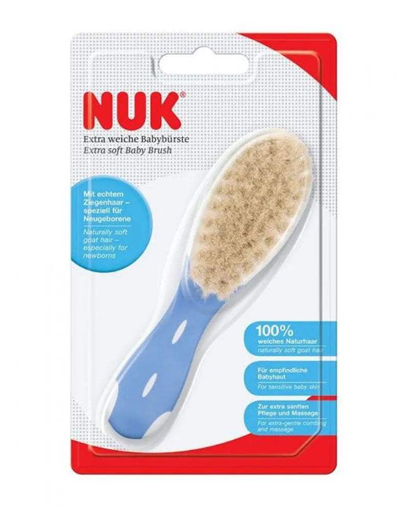 Brosse Poils Naturels NUK - Bleu - NUK - Brosses & Peignes pour bébé Maroc -www.babyboss.ma