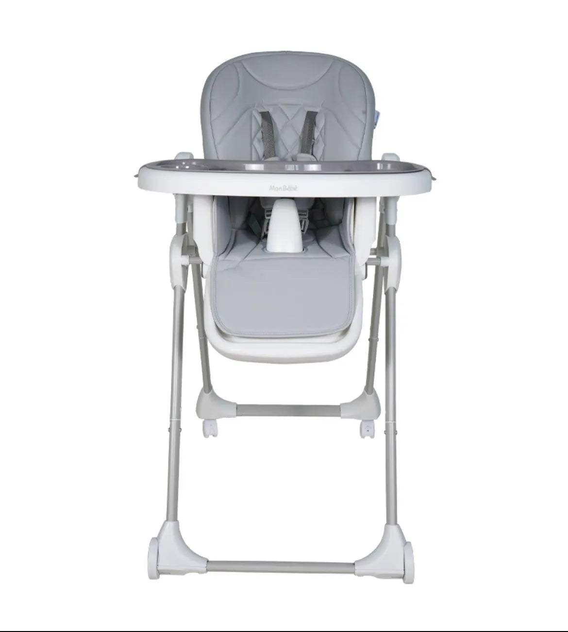 CHAISE HAUTE ÉVOLUTIVE GRIS CLAIR – MON BÉBÉ - mon bebe - pour bébé Maroc -www.babyboss.ma