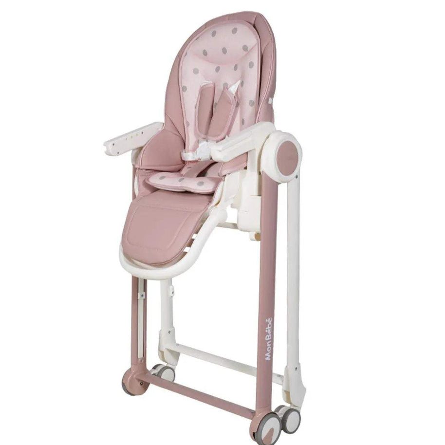 CHAISE HAUTE ÉVOLUTIVE ROSE – MON BÉBÉ - mon bebe - pour bébé Maroc -www.babyboss.ma