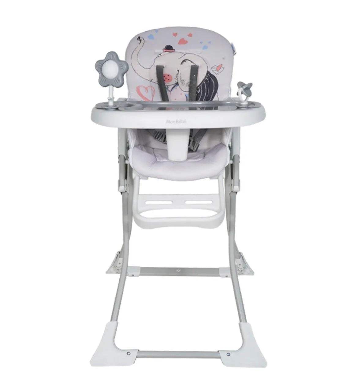 CHAISE HAUTE GRIS JUNGLE – MON BÉBÉ - mon bebe - pour bébé Maroc -www.babyboss.ma