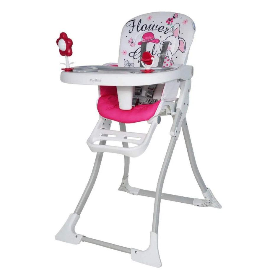 CHAISE HAUTE JUNGLE ROSE – MON BÉBÉ - mon bebe - pour bébé Maroc -www.babyboss.ma
