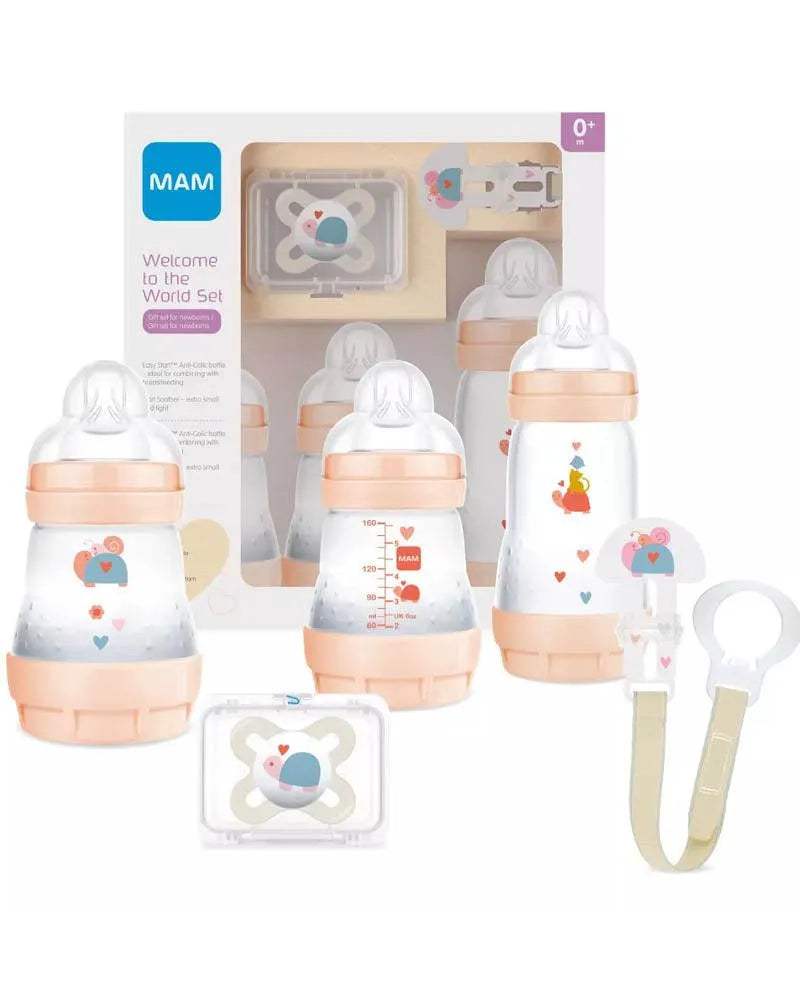 Coffret cadeau Nouveau-né MAM - Corail - MAM - Biberon pour bébé Maroc -www.babyboss.ma