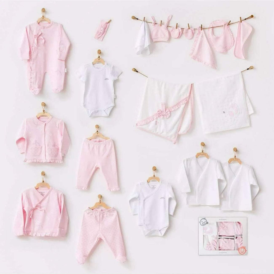 Coffret naissance 100% coton 20 pièces 0-3 mois - Andywawa - pour bébé Maroc -www.babyboss.ma