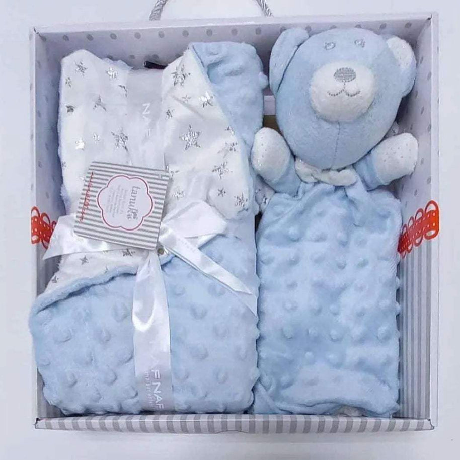 Couverture Naf Naf avec doudou - Naf Naf - pour bébé Maroc -www.babyboss.ma