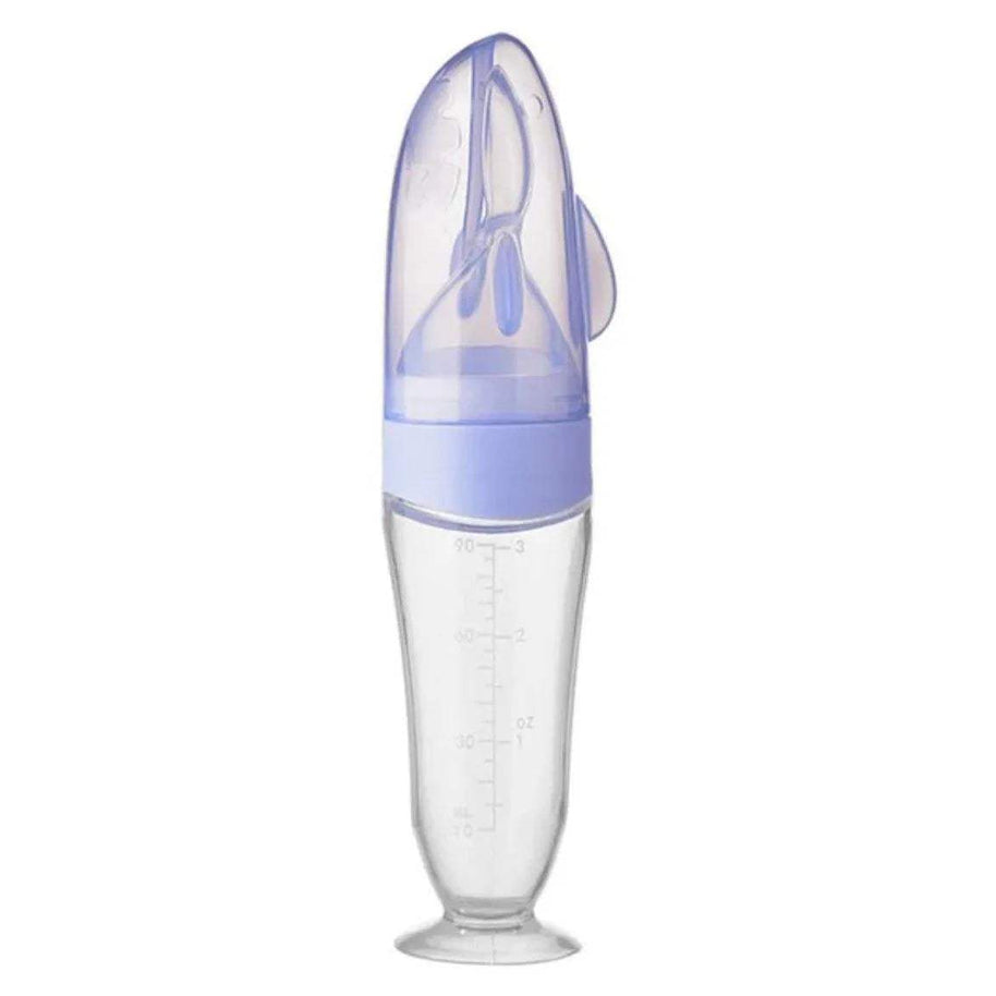 Cuillère biberon en silicone avec ventouse - Biberon - pour bébé Maroc -www.babyboss.ma