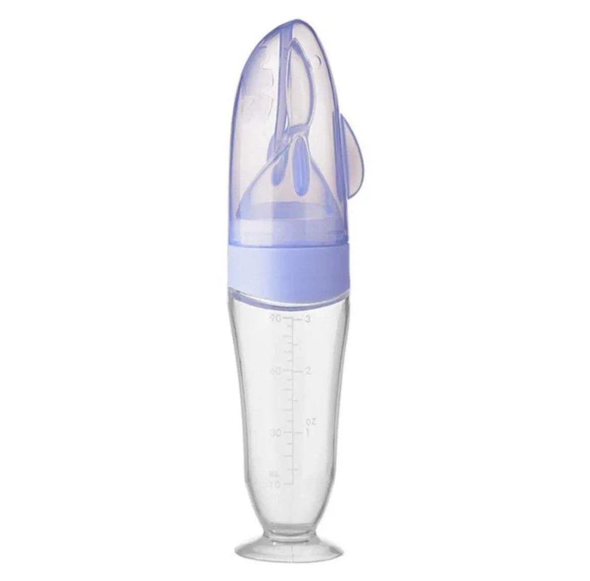 Cuillère biberon en silicone avec ventouse - Biberon - pour bébé Maroc -www.babyboss.ma