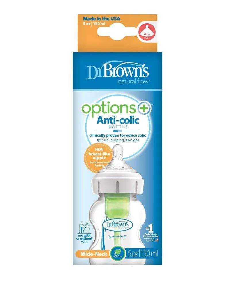 Dr. Brown's Biberon 150ml Cole large 0M+ - Dr. Brown's - Biberon pour bébé Maroc -www.babyboss.ma