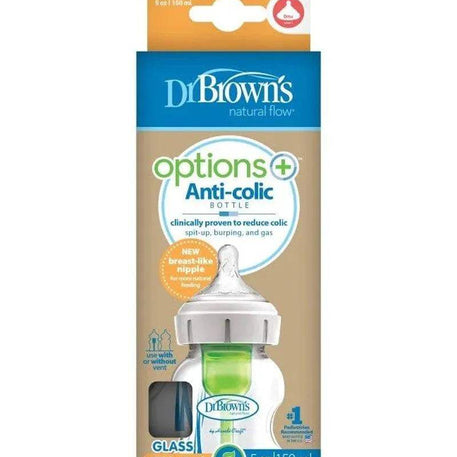 Dr. Brown's Biberon Cole Large en verre - 150ml - Dr. Brown's - Biberon pour bébé Maroc -www.babyboss.ma