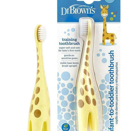 Dr. Brown's Brosse à dents 0-3A - Girafe - Dr. Brown's - Hygiène et Soin pour bébé Maroc -www.babyboss.ma