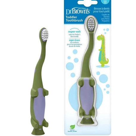 Dr. Brown's Brosse à dents 1-4A - Dinosaure - Dr. Brown's - Hygiène et Soin pour bébé Maroc -www.babyboss.ma