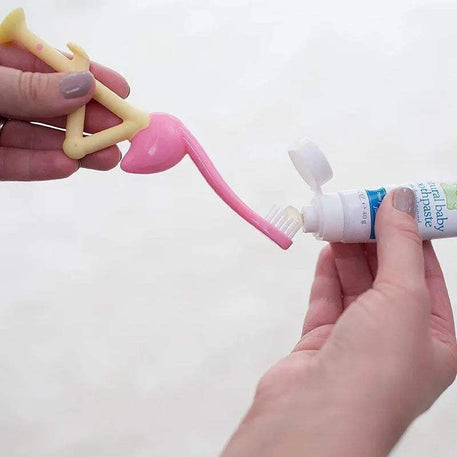 Dr. Brown's Brosse à dents 1-4A - Flamant Rose - Dr. Brown's - Hygiène et Soin pour bébé Maroc -www.babyboss.ma