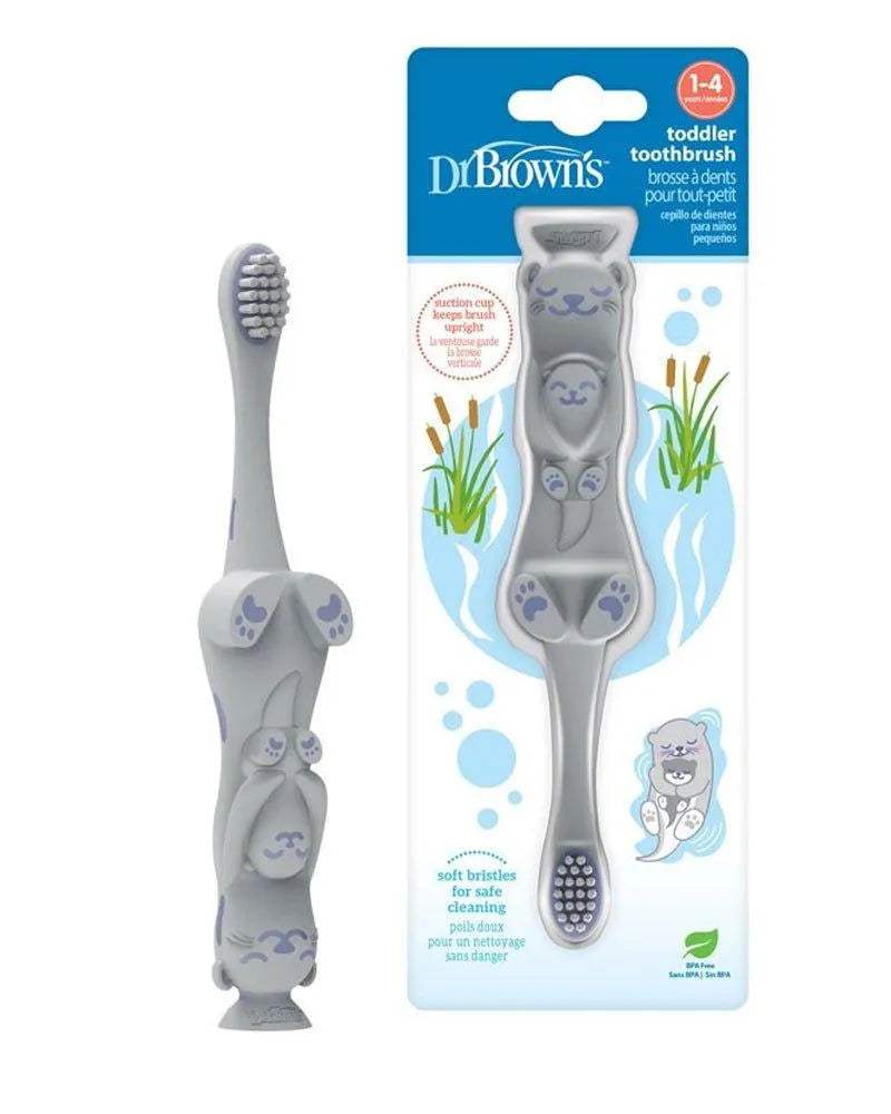 Dr. Brown's Brosse à dents 1-4A - Loutre - Dr. Brown's - Hygiène et Soin pour bébé Maroc -www.babyboss.ma