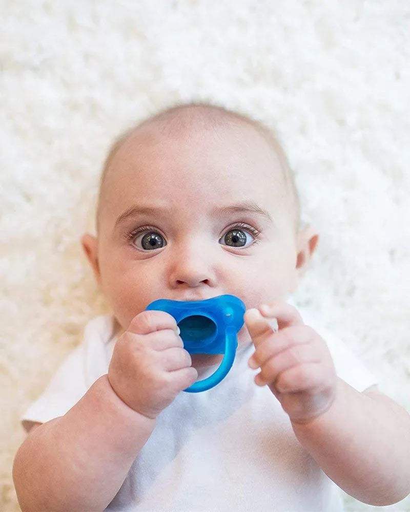 Dr. Brown's Pack de 2 Sucettes en silicone HappyPaci 0M+ - Bleu - Dr. Brown's - Sucettes pour bébé Maroc -www.babyboss.ma