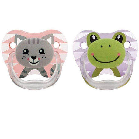 Dr. Brown's Pack de 2 Sucettes Stage1 0-6M - Girl Animal - Dr. Brown's - Sucettes pour bébé Maroc -www.babyboss.ma