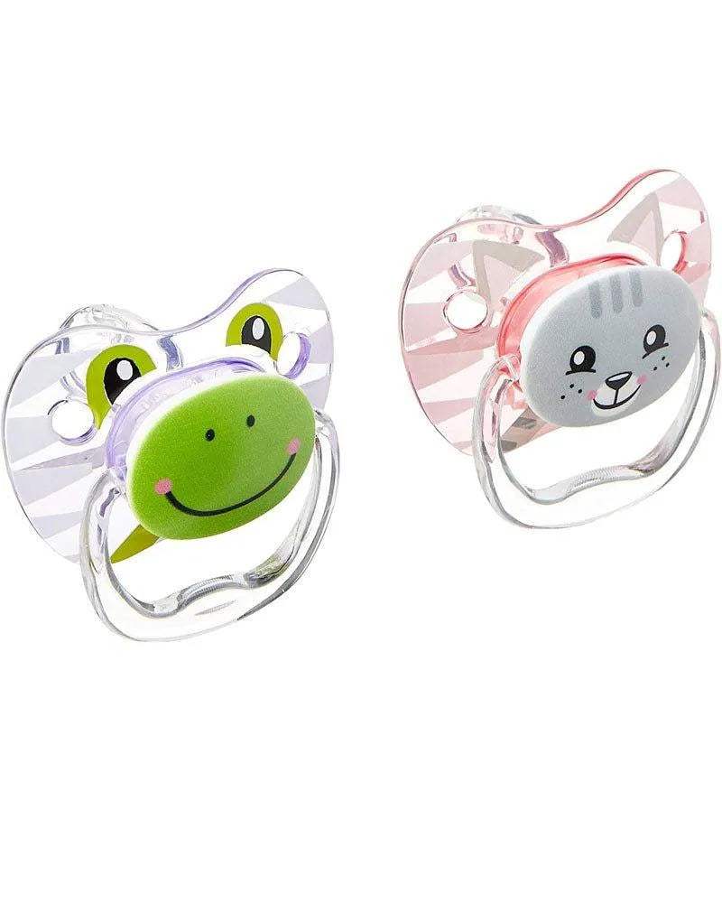 Dr. Brown's Pack de 2 Sucettes Stage1 0-6M - Girl Animal - Dr. Brown's - Sucettes pour bébé Maroc -www.babyboss.ma