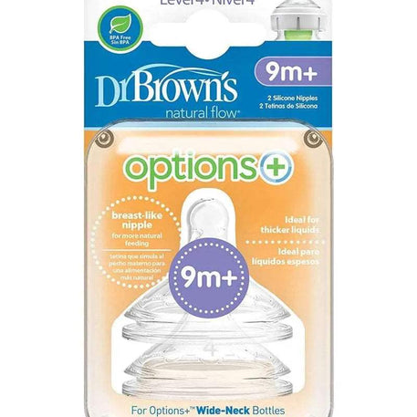 Dr. Brown's Pack de 2 Tétines Cole large L4 9M+ - Dr. Brown's - Tétines pour bébé Maroc -www.babyboss.ma