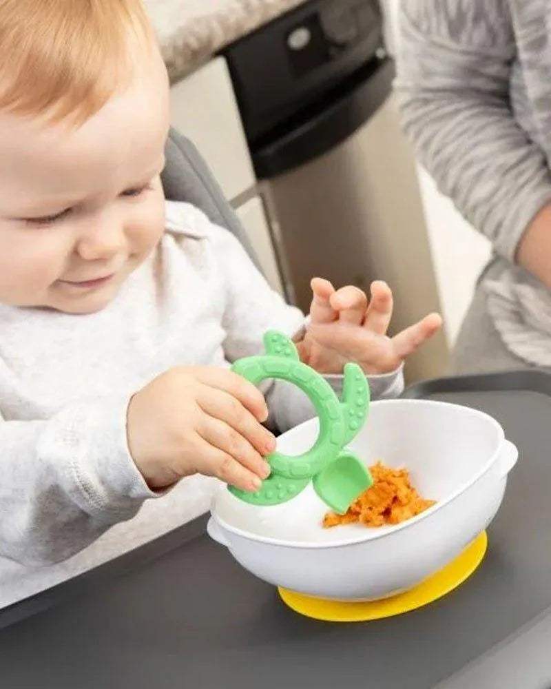 Dr. Brown's Paquet de 2 Bols à ventouse 4M+ - Jaune & Bleu - Dr. Brown's - Bols pour bébé Maroc -www.babyboss.ma