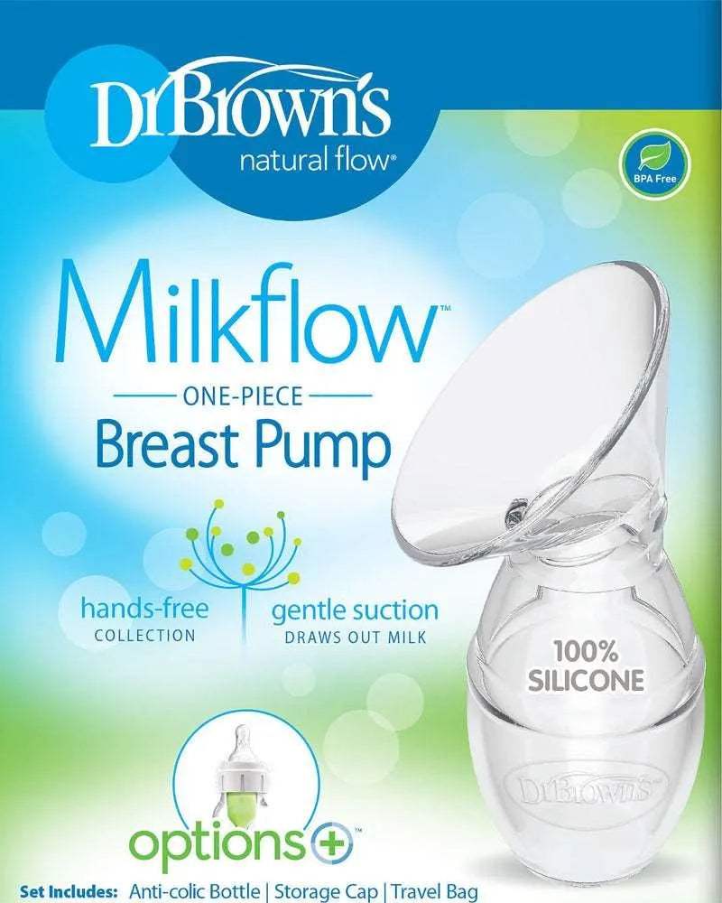 Dr. Brown's Tire lait en silicone + Biberon 120ml Cole étroit - Dr. Brown's - Tire-Lait pour bébé Maroc -www.babyboss.ma