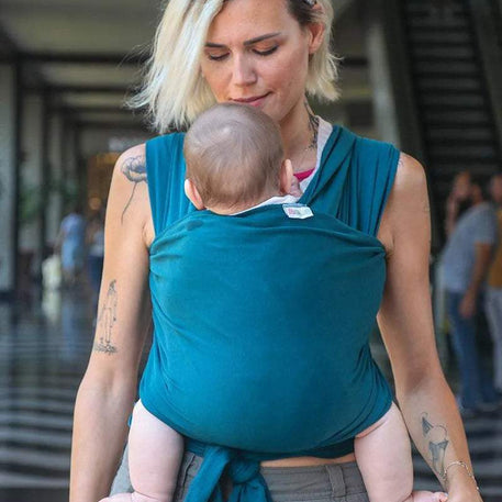 Echarpe de Portage Bébé Neko - Vert pétrole - Neko - Porte Bébé pour bébé Maroc -www.babyboss.ma