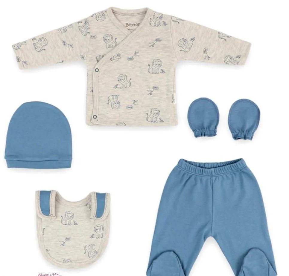 Ensemble 5 pcs coton 0-3 mois coton- bebitof - Bebitof - pour bébé Maroc -www.babyboss.ma