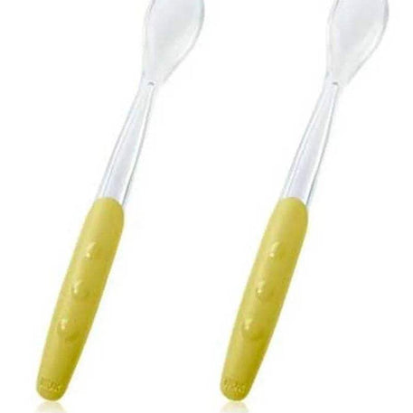 Ensemble de 2 Cuillères Douces NUK 4M+ - Jaune - NUK - Couverts pour bébé Maroc -www.babyboss.ma