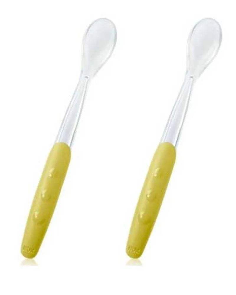 Ensemble de 2 Cuillères Douces NUK 4M+ - Jaune - NUK - Couverts pour bébé Maroc -www.babyboss.ma