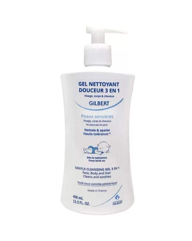 Gilbert Gel Nettoyant Douceur 3 en 1 - 400ml - Gilbert - Hygiène et Soin pour bébé Maroc -www.babyboss.ma