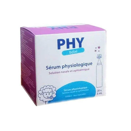 Gilbert PHY Sérum physiologique - Boite 20x5ml - Gilbert - Hygiène et Soin pour bébé Maroc -www.babyboss.ma