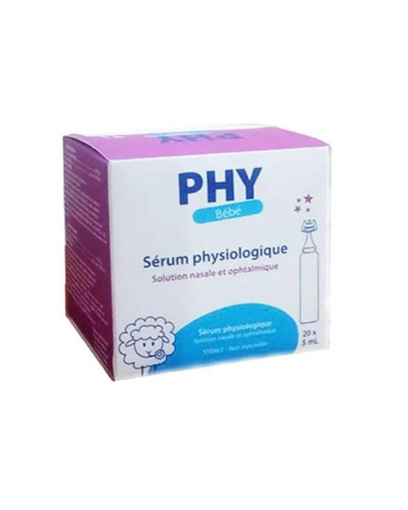 Gilbert PHY Sérum physiologique - Boite 20x5ml - Gilbert - Hygiène et Soin pour bébé Maroc -www.babyboss.ma