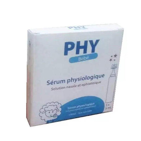 Gilbert PHY Sérum physiologique - Boite 5x5ml - Gilbert - Hygiène et Soin pour bébé Maroc -www.babyboss.ma