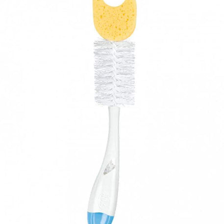 Goupillon pour biberon 2en1 avec éponge NUK - Bleu - NUK - Goupillons pour bébé Maroc -www.babyboss.ma
