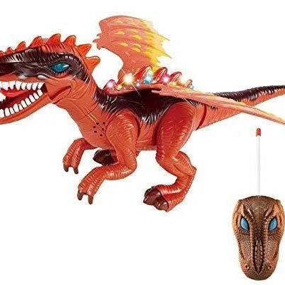Grand dinosaure marcheur télécommandé avec des lumières étonnantes - flash - Jouets pour bébé Maroc -www.babyboss.ma