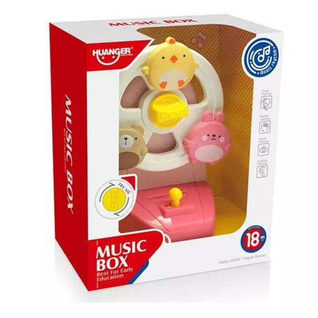 Huanger Box musical rose animaux 18M+ - Huanger - Jouets Musicaux pour bébé Maroc -www.babyboss.ma