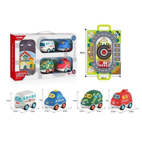 HUANGER - Coffret 4 voiturettes - huanger - pour bébé Maroc -www.babyboss.ma