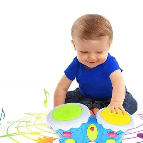 HUANGER - Double Tambour musical bleu - Huanger - pour bébé Maroc -www.babyboss.ma